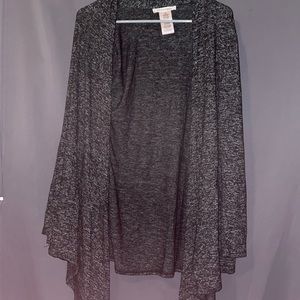 This is a beautiful, dark cardigan that is perfect for a cool day!